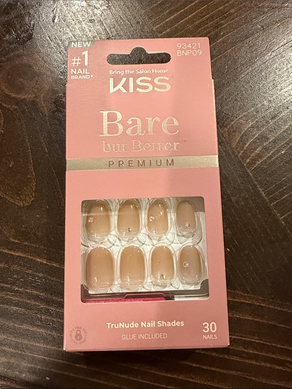 Kiss Bare but Better TruNude Press-On Nails - Nude with Clear Accent